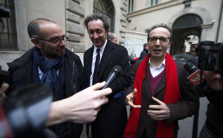 qui con benigni e sorrentino
