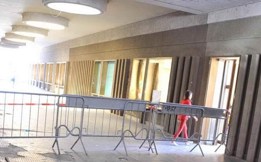 il tratto transennato della galleria (foto l unione sarda sanna)