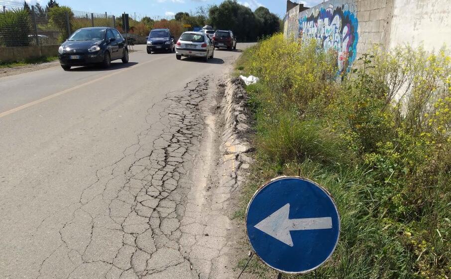 un tratto della vecchia provinciale (foto l unione sarda farris)