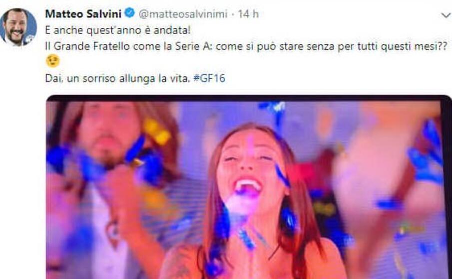 dal profilo twitter di matteo salvini