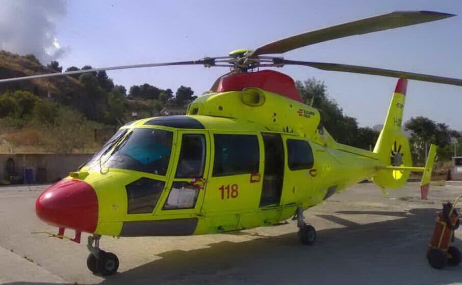 un eliambulanza del 118 (foto archivio l unione sarda)