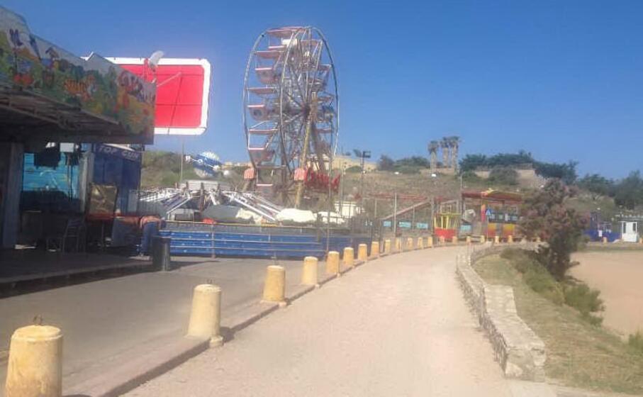 il luna park a ridosso della ciclabile (foto l unione sarda pala)