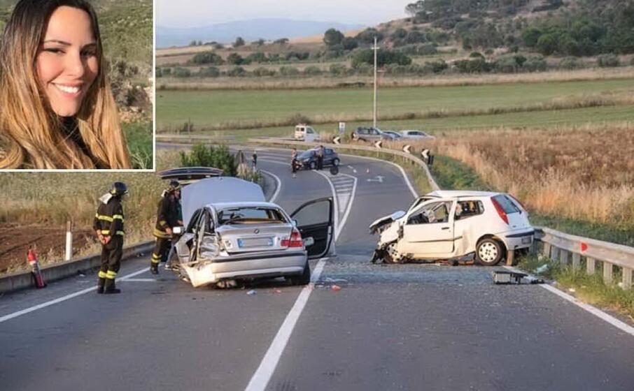 sara cocco e il luogo dell incidente (archivio l unione sarda)