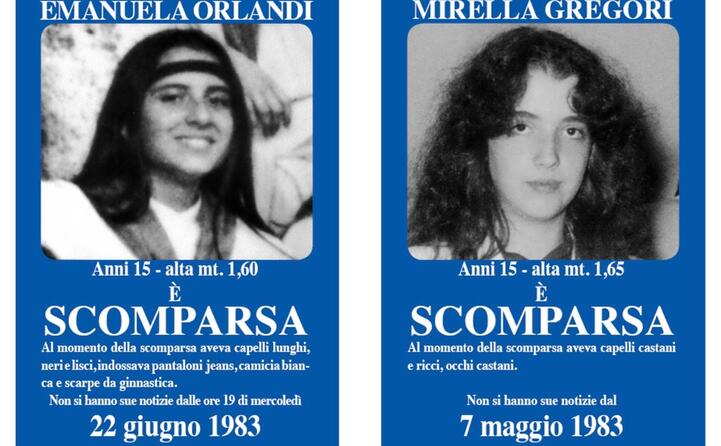 i cartelli per la ricerca di un altra ragazza mirella gregori svanita nel nulla nello stesso periodo