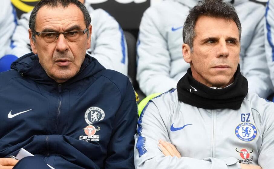 maurizio sarri e gianfranco zola (ansa)