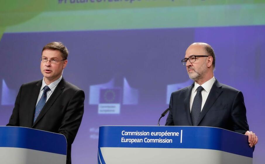 dombrovskis e moscovici (ansa)