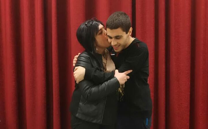 francesco siddi da terralba con la sua mamma