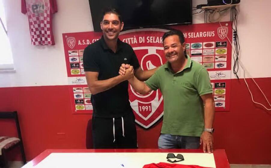 falciani col direttore generale del citt selargius lello maccioni (foto l unione sarda andrea serreli)