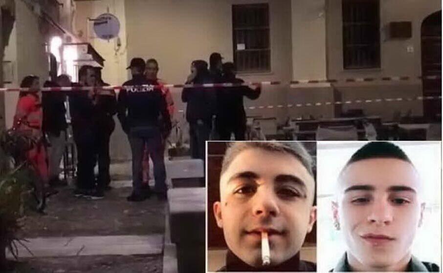 carabinieri sulla scena del crimine nei riquadri la vittima e lukas saba (archivio l unione sarda)