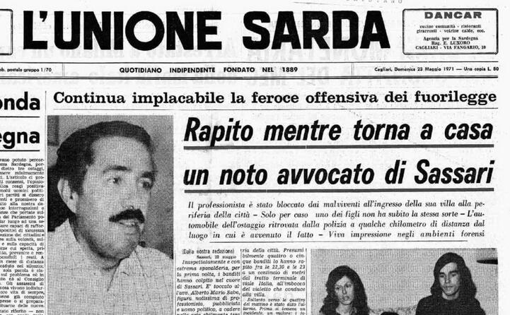 la notizia del rapimento 52 giorni prima (tutte le foto sono l unione sarda)