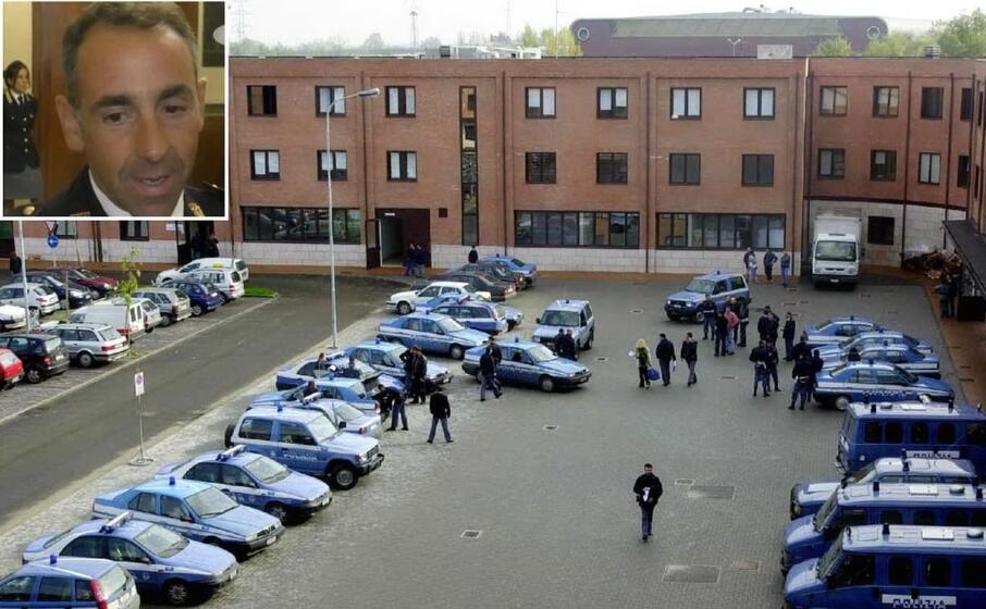 la questura di modena (ansa) e nel riquadro luca la gioia (foto l unione sarda sanna)
