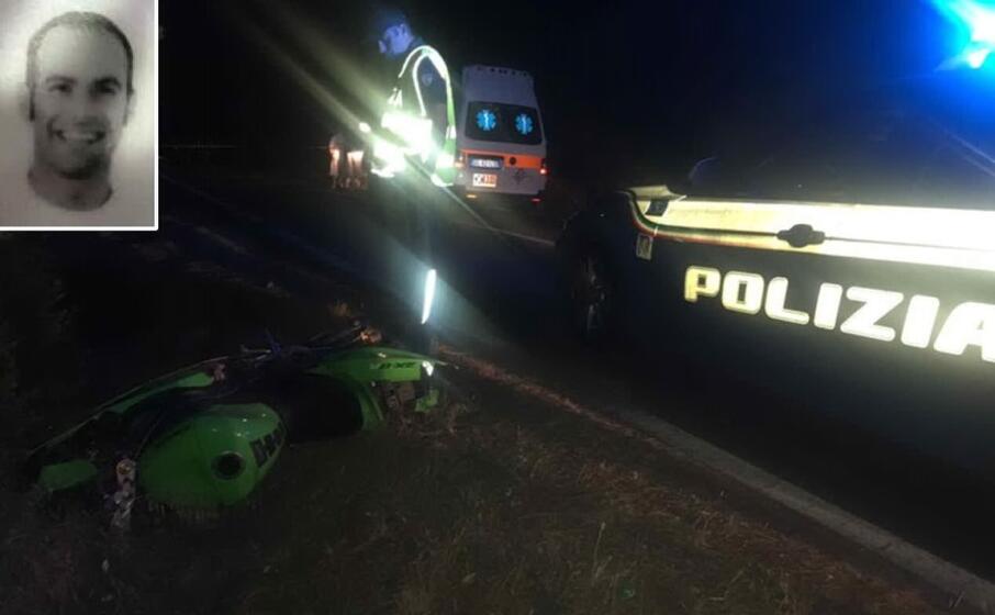 il luogo dell incidente (foto l unione sarda) nel riquadro la vittima