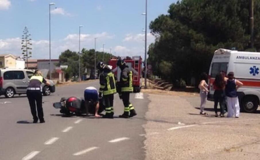 i rilievi dell incidente (foto l unione sarda sanna)