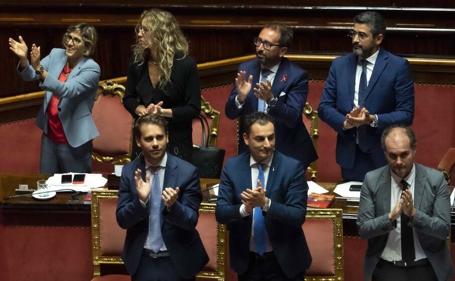 applausi dopo l approvazione del ddl (ansa)