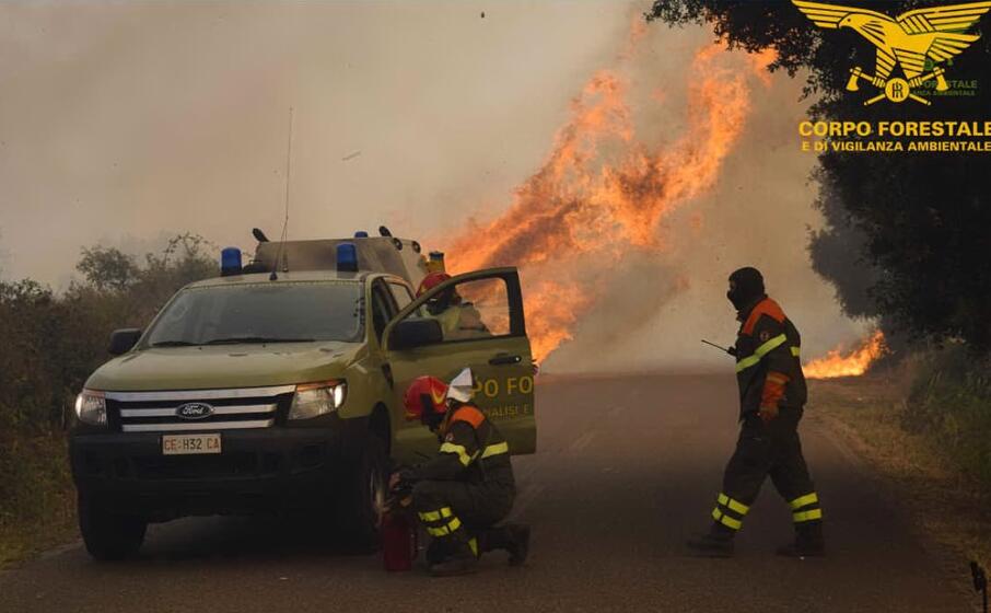 uno degli incendi di questi giorni (foto magari corpo forestale)