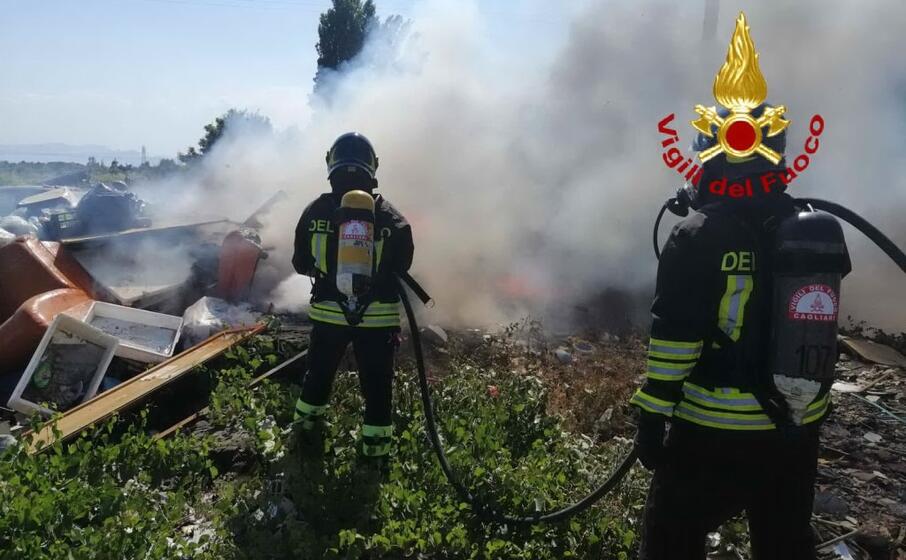 i vigili del fuoco sul posto