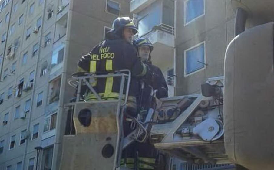 i vigili del fuoco sul posto