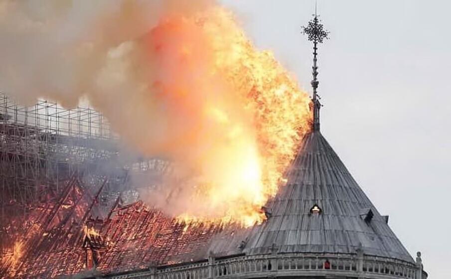 l incendio nella cattedrale di notre dame (ansa)