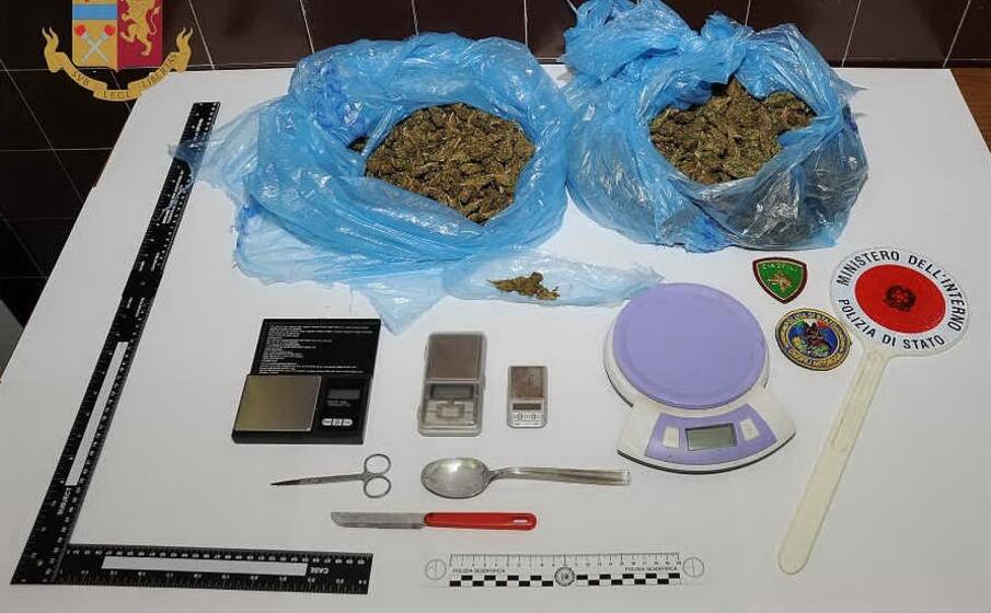il materiale posto sotto sequestro (foto questura di nuoro)