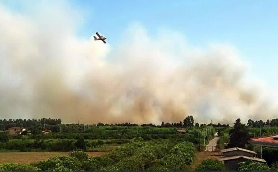 l incendio a orr (archivio l unione sarda)