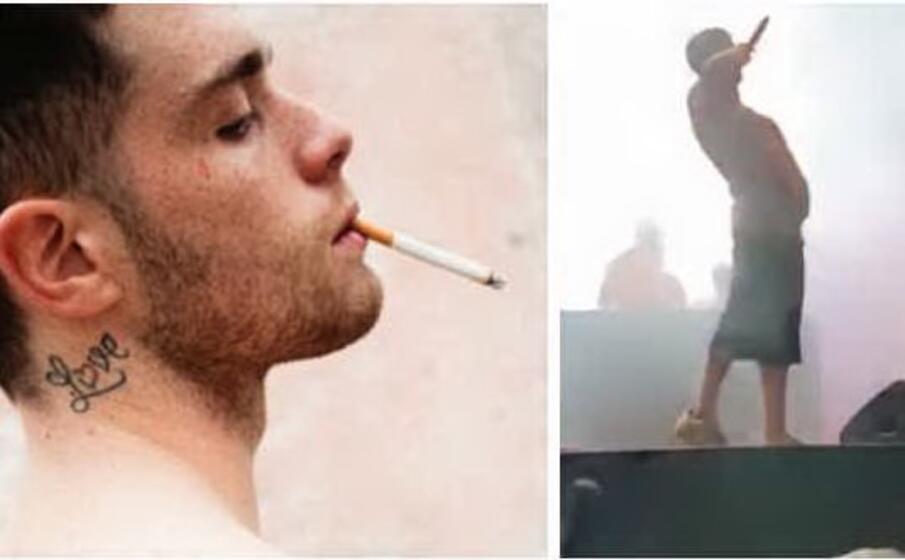 pretty solero da instagram a destra un frame del video durante il concerto