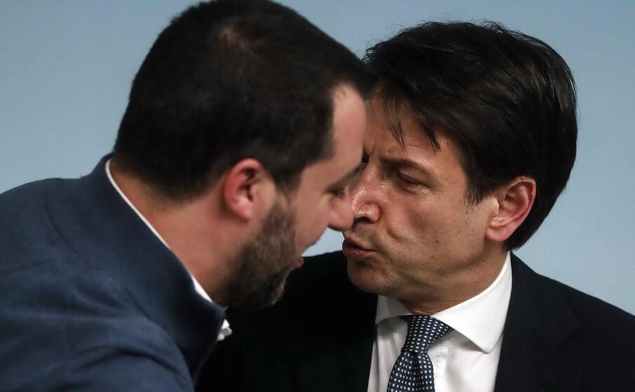 matteo salvini e giuseppe conte (ansa)