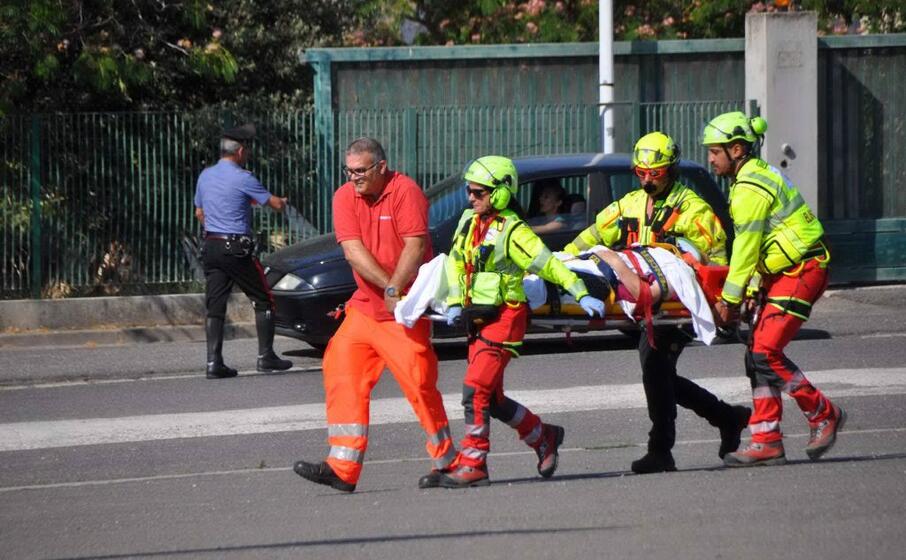 l anziana soccorsa (foto l unione sarda pintori)