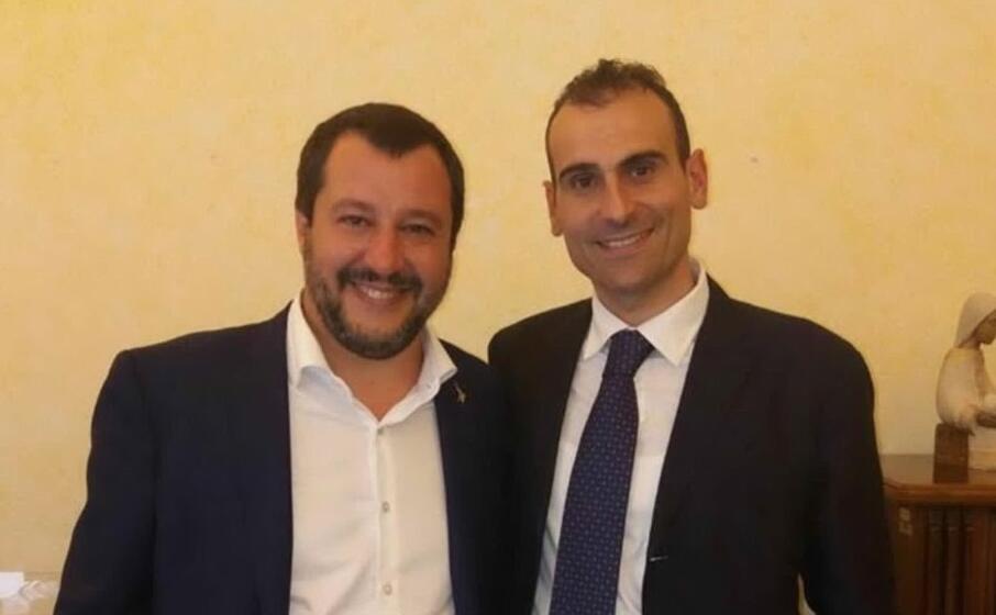 antonio potenza con matteo salvini (foto twitter)
