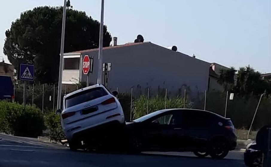 le due auto coinvolte (foto lorenzo ena)