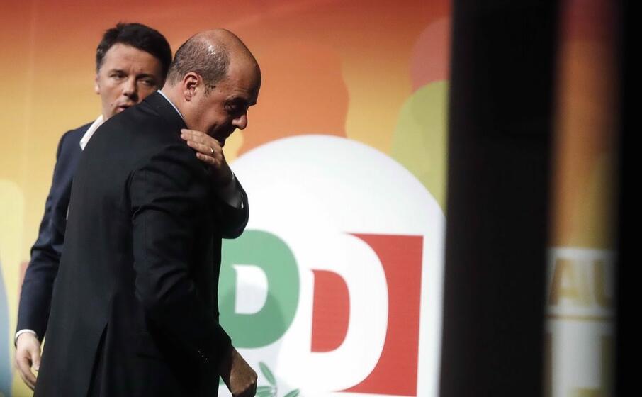matteo renzi e nicola zingaretti in un immagine d archivio (ansa)