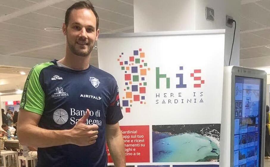 il pivot croato miro bilan al suo arrivo in sardegna (foto dinamo)