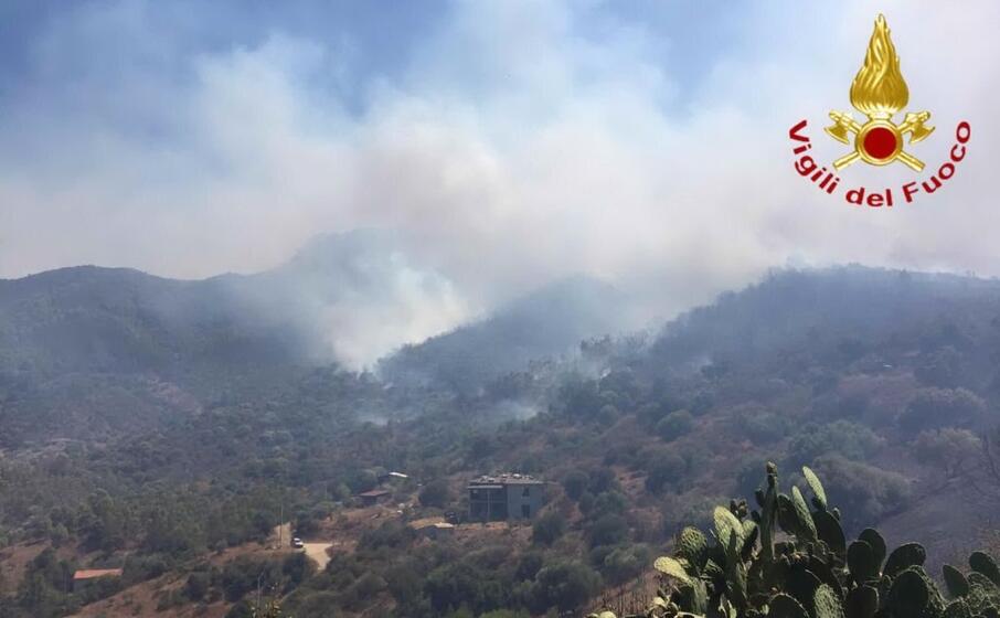l incendio nella zona di torp (foto vigili del fuoco)
