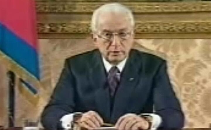 un frame del discorso di fine anno del 1985 (ansa)