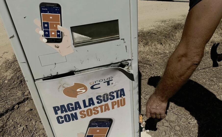 la colonnina manomessa (l unione sarda pinna)