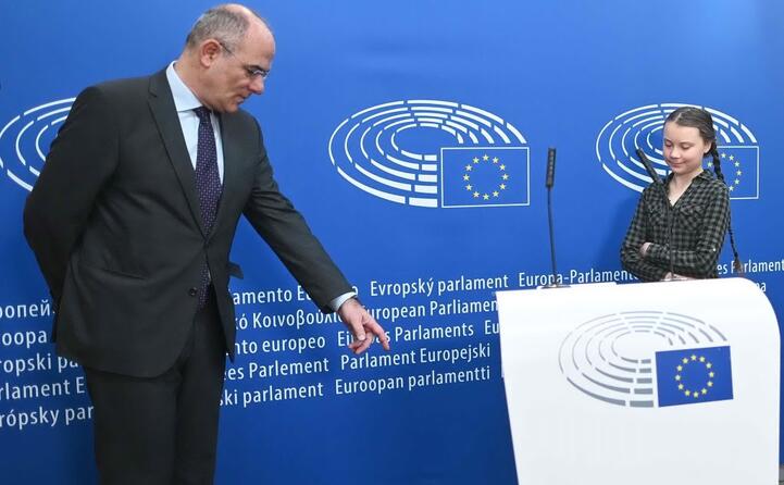 a strasburgo per una conferenza stampa nella sede dell europarlamento