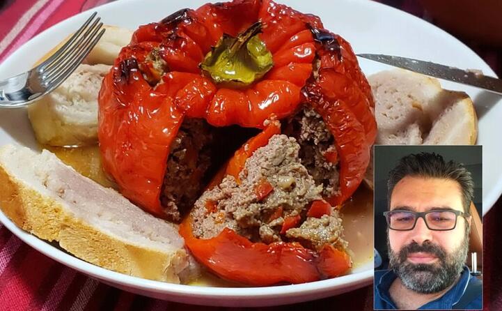 peperoni ripieni di carne di cavallo e cotti al forno di ignazio cannas da settimo san pietro