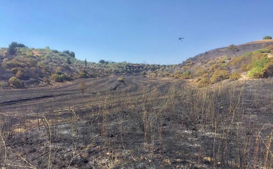 la zona colpita dall incendio (foto sanna)
