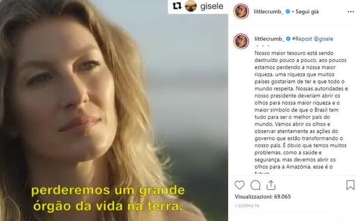elisabetta canalis riprende gisele bundchen