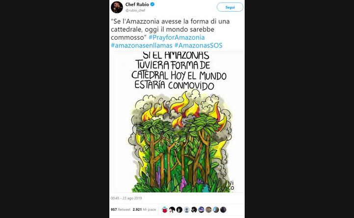 il tweet di chef rubio