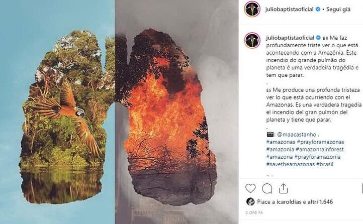 l ex attaccante della roma julio baptista (foto instagram)