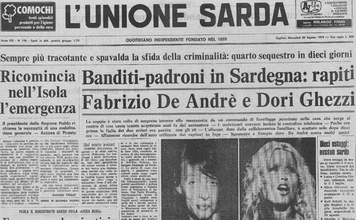 la prima pagina de l unione sarda