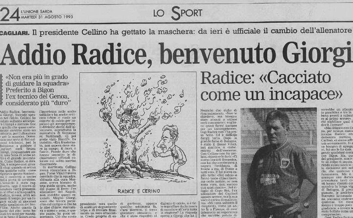 l addio tra radice e il cagliari turbolento