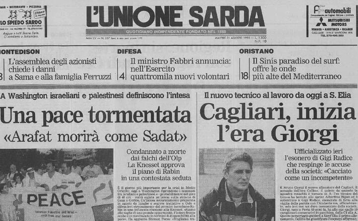 la prima pagina de l unione sarda