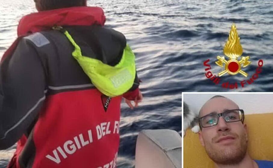 l intervento dei vigili del fuoco (foto vdf) nel riquadro la vittima (foto l unione sarda)