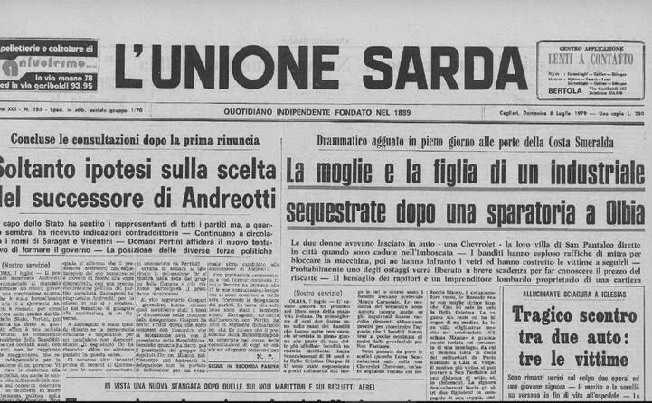 la notizia del rapimento avvenuto il 7 luglio