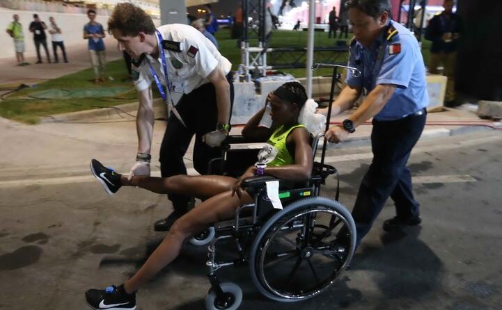 un atleta colta da malore