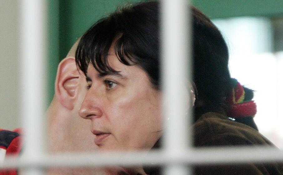 federica saraceni nell aula bunker di rebibbia durante il processo (ansa)