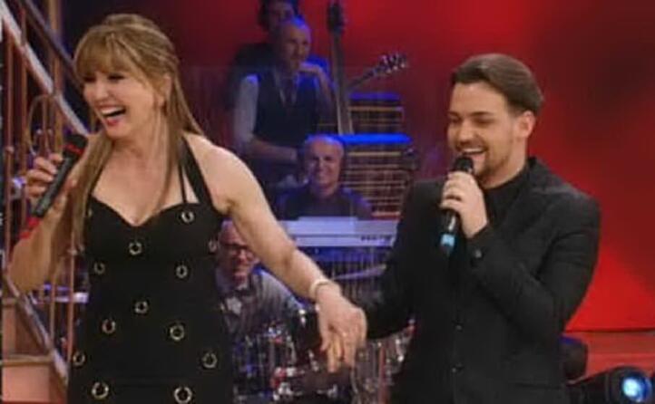 milly carlucci con valerio scanu (archivio l unione sarda)