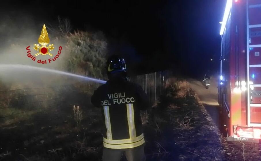 l intervento del 115 (foto vigili del fuoco)