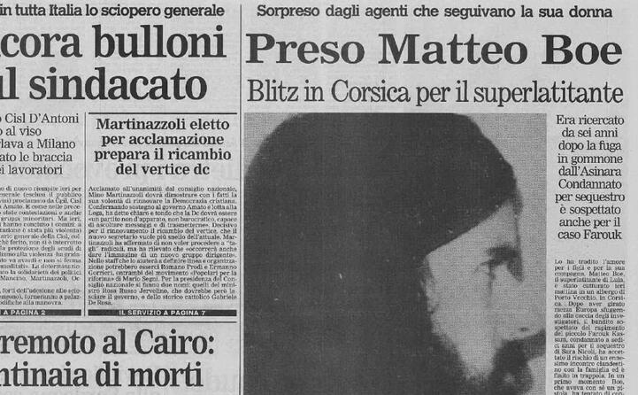 la notizia sulla prima pagina de l unione sarda